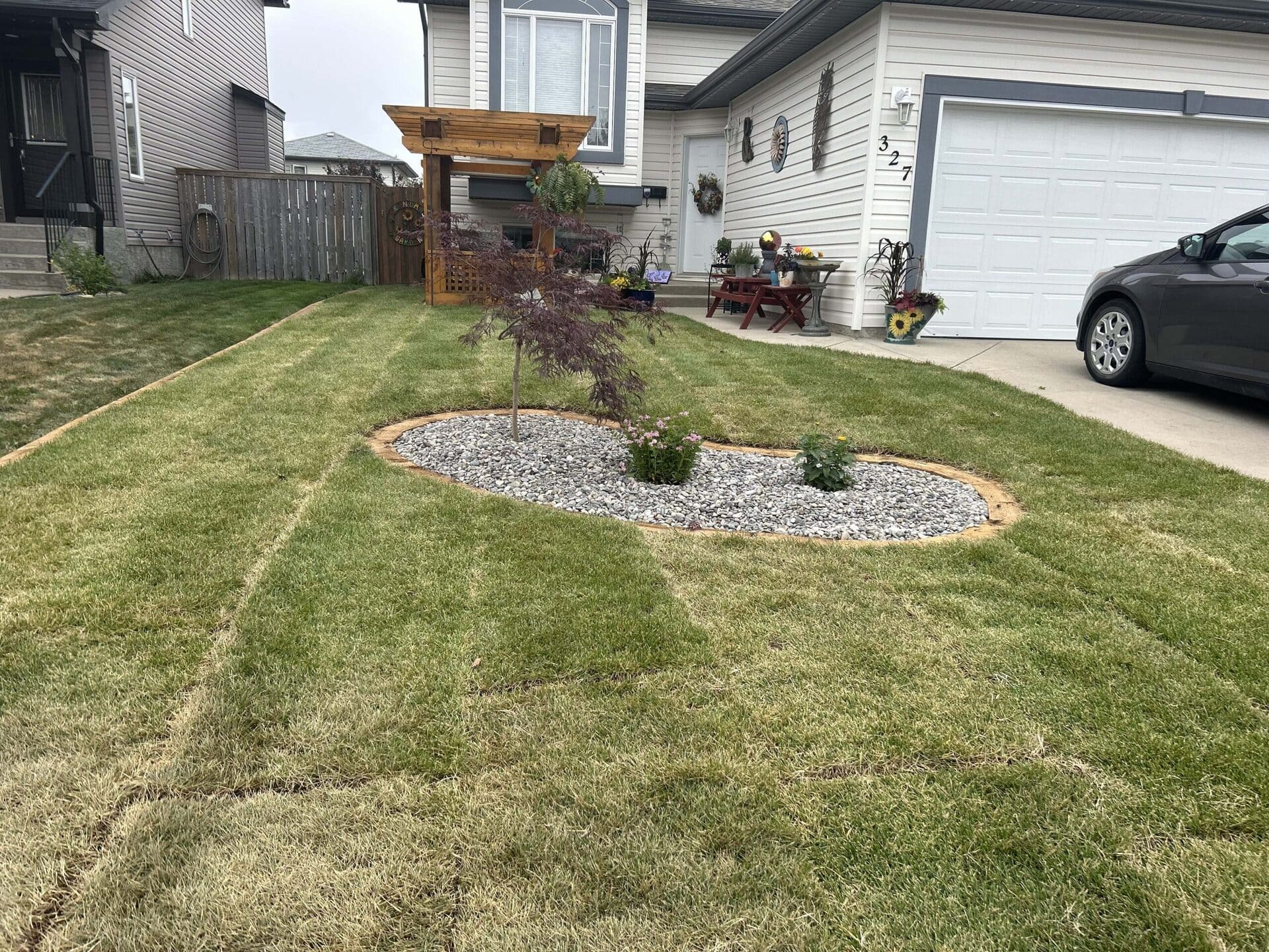 Sod installation project by Green Pro Landscaping in Lethbridge, Alberta