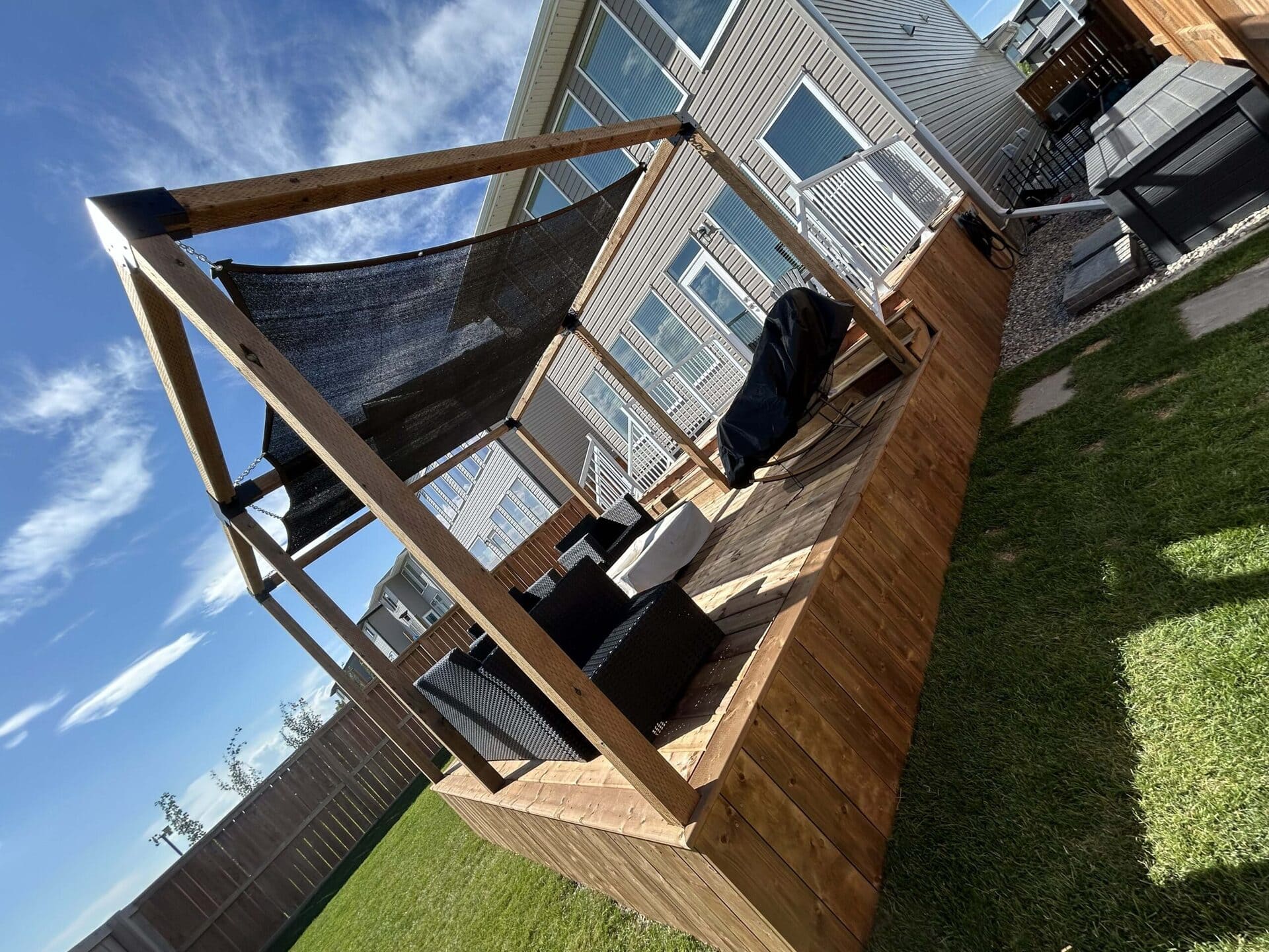 Sod installation project by Green Pro Landscaping in Lethbridge, Alberta