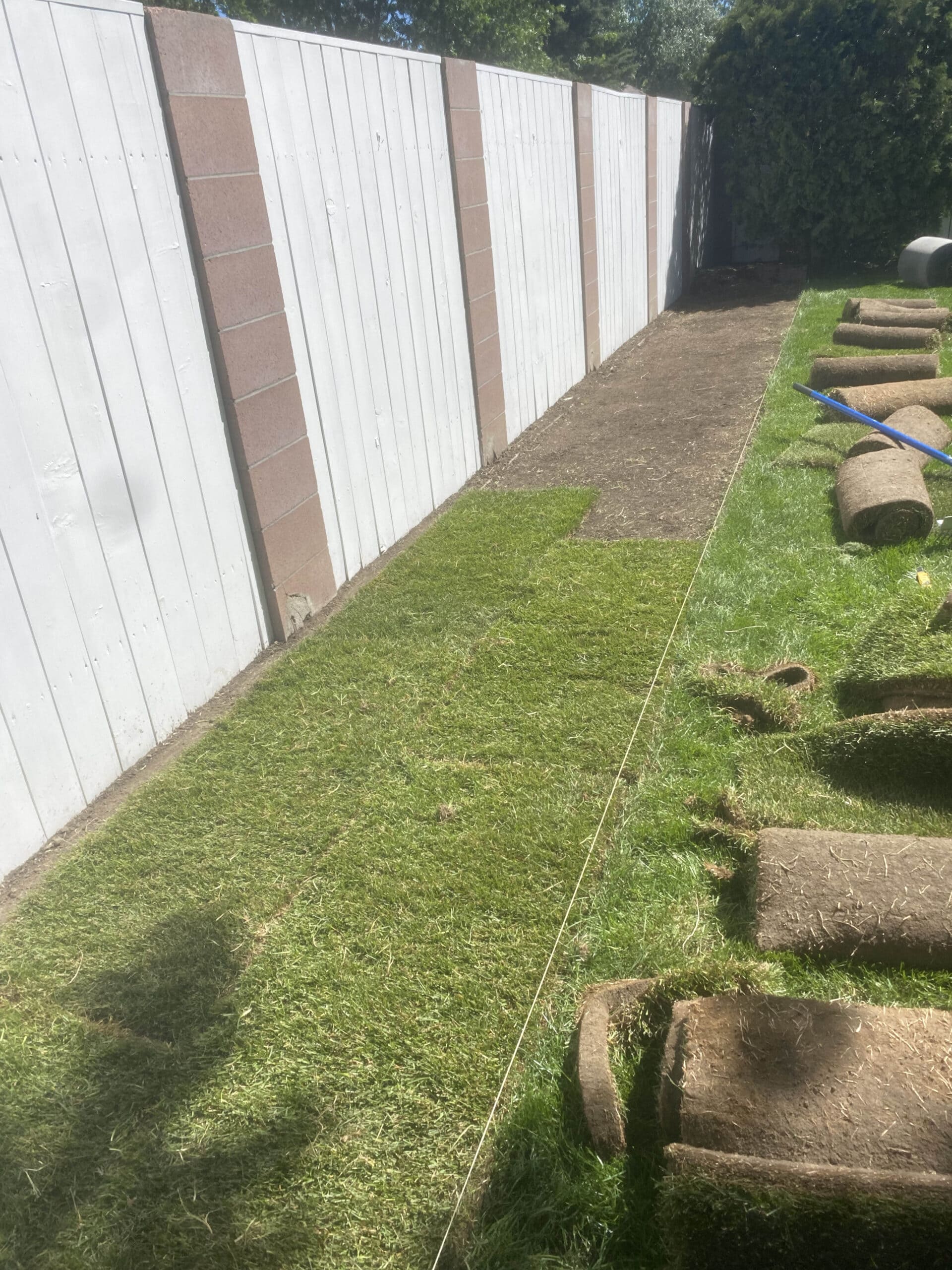 Sod installation project by Green Pro Landscaping in Lethbridge, Alberta