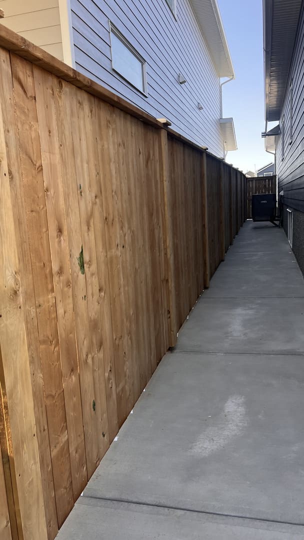 Fence installation project by Green Pro Landscaping in Lethbridge, Alberta