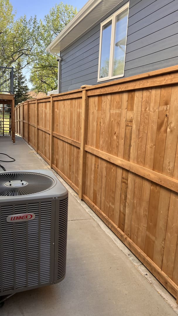 Fence installation project by Green Pro Landscaping in Lethbridge, Alberta