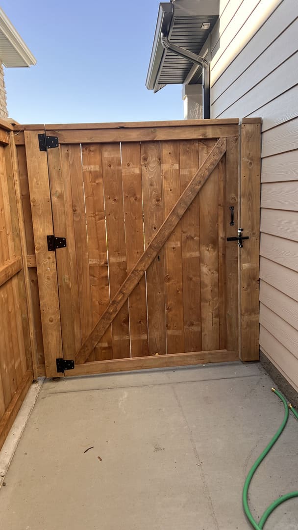 Fence installation project by Green Pro Landscaping in Lethbridge, Alberta