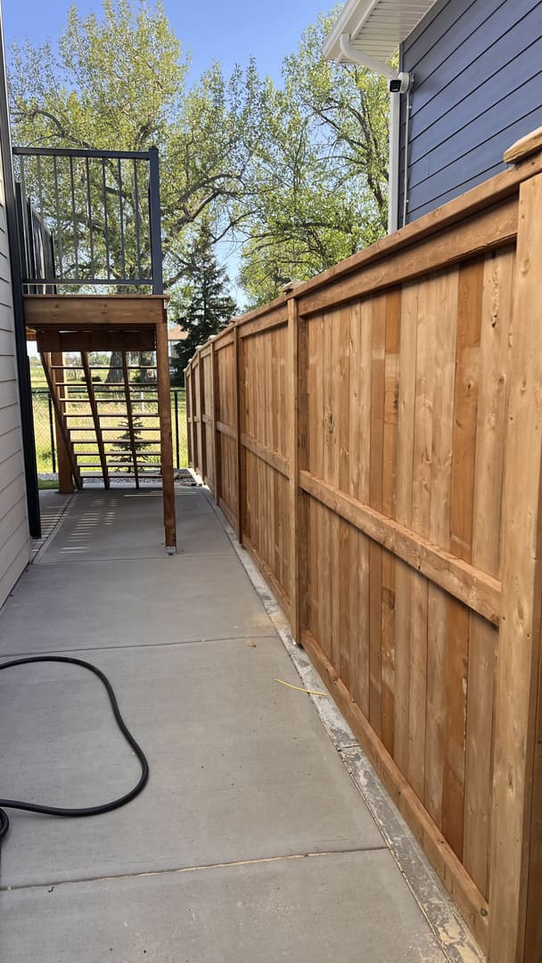 Fence installation project by Green Pro Landscaping in Lethbridge, Alberta