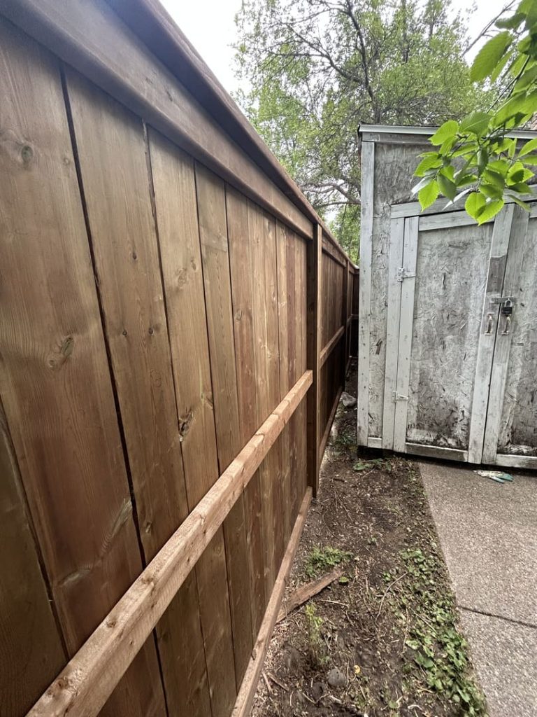 Fence installation project by Green Pro Landscaping in Lethbridge, Alberta