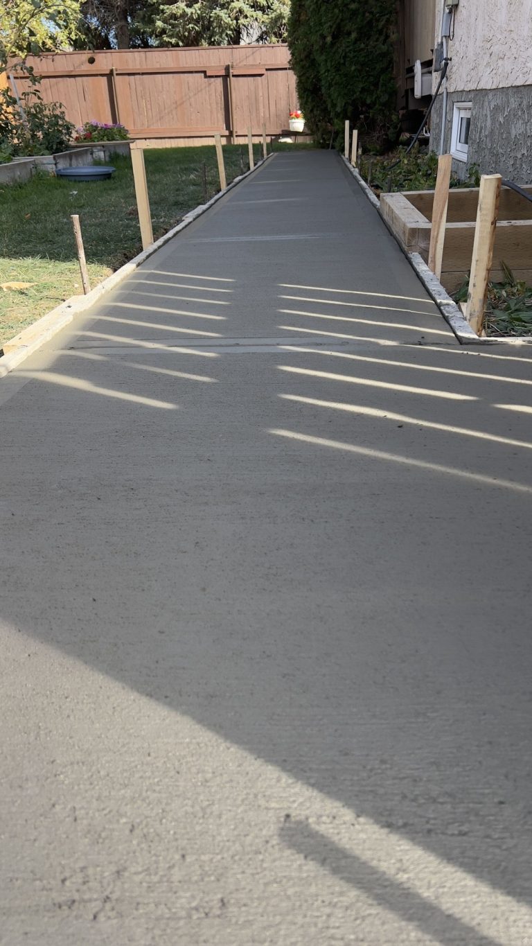 Concrete work project by Green Pro Landscaping in Lethbridge, Alberta