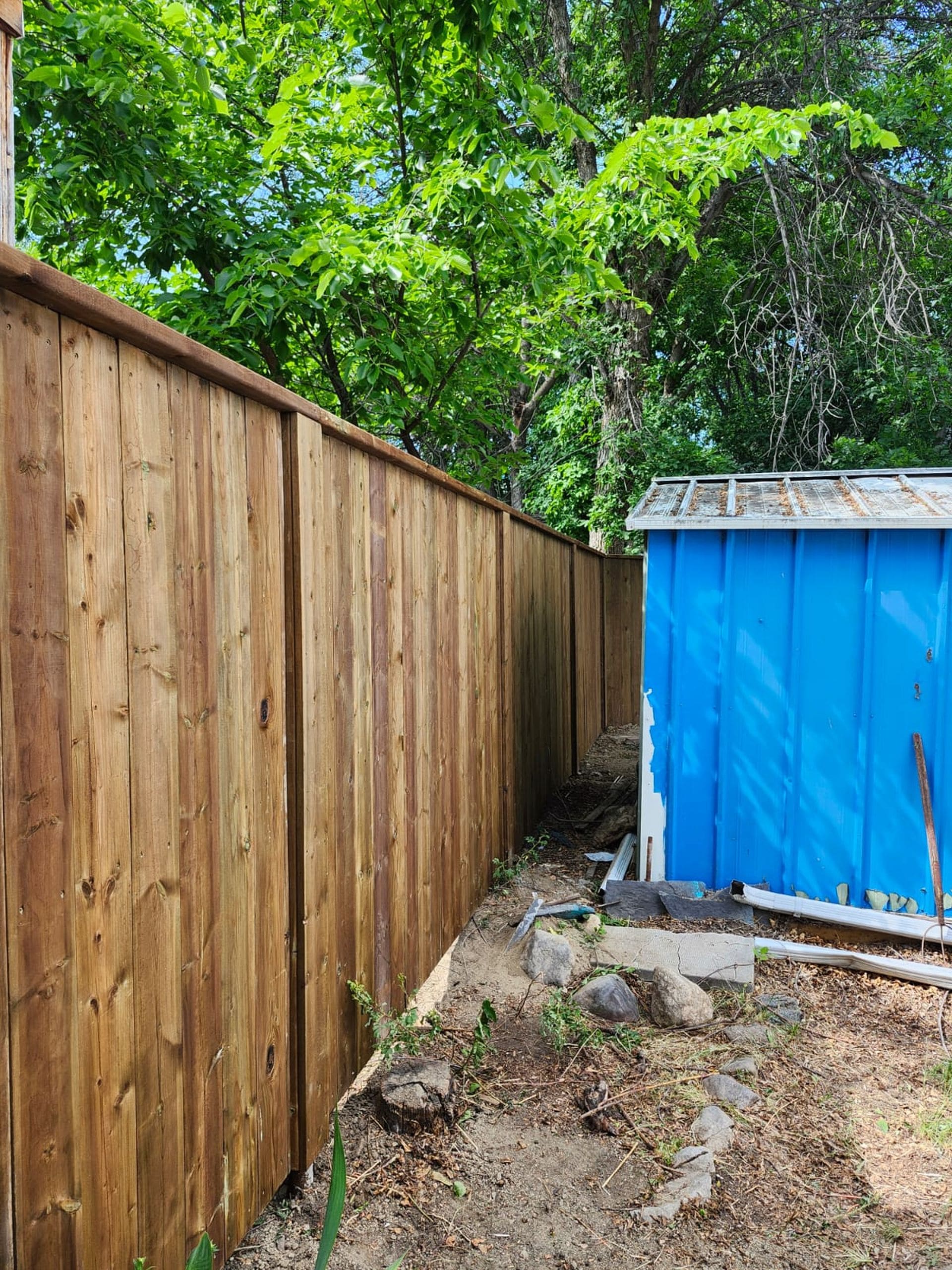 Fence installation project by Green Pro Landscaping in Lethbridge, Alberta