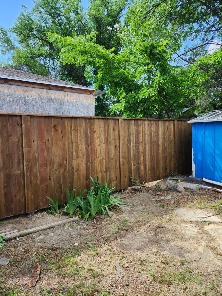 Fence installation project by Green Pro Landscaping in Lethbridge, Alberta