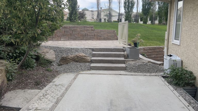 Paver installation project by Green Pro Landscaping in Lethbridge, Alberta