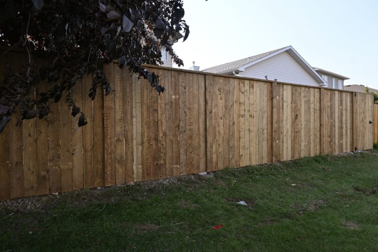 Fence installation project by Green Pro Landscaping in Lethbridge, Alberta