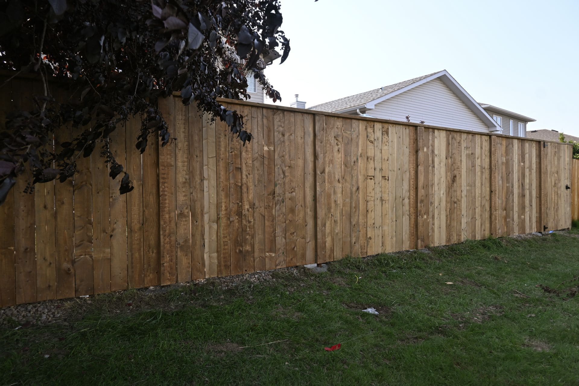 Fence installation project by Green Pro Landscaping in Lethbridge, Alberta
